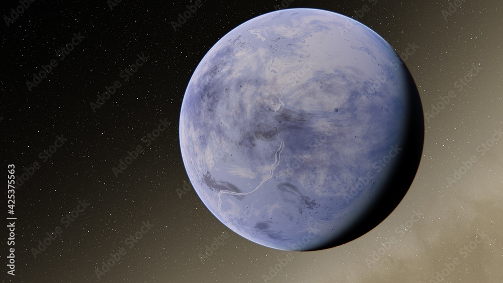 Fototapeta premium Planets and galaxy, science fiction wallpaper 3d render