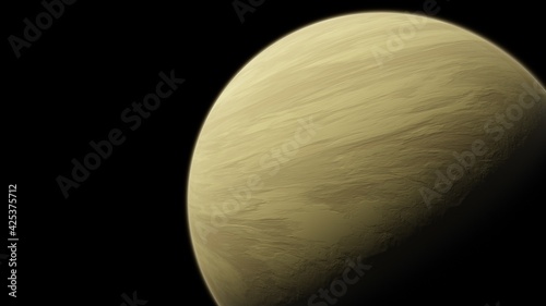 Planets and galaxy  science fiction wallpaper 3d render