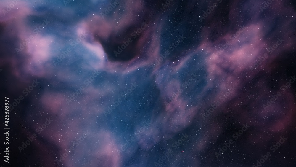 Fototapeta premium nebula gas cloud in deep outer space 3d render