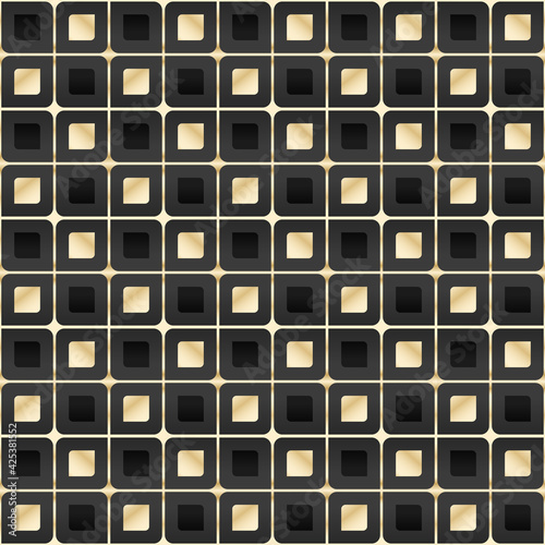 nahtlose Tapete, Hintergrund - Illustion, optische Täuschung - Gold, Luxus