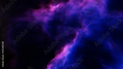 Fototapeta Naklejka Na Ścianę i Meble -  nebula in deep space, magic color galaxy, infinite universe and starry night. 3d render