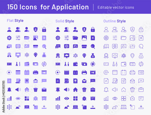 150 Icons for Application