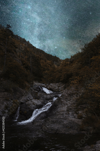 MIlky way on a river