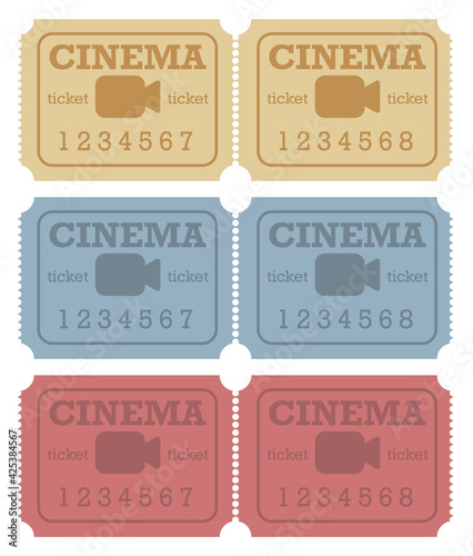 Tikets vintage template vector concept theater