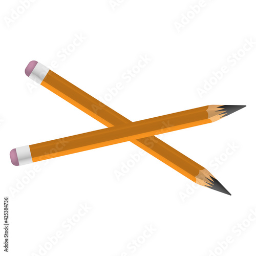 Pencil isolated vector education supplie art concept 
