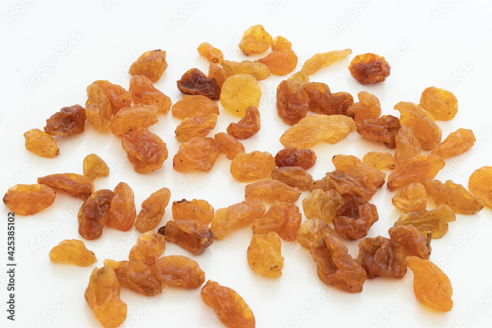 Dried Raisins isolated on white background Dried Raisins isolated on white background