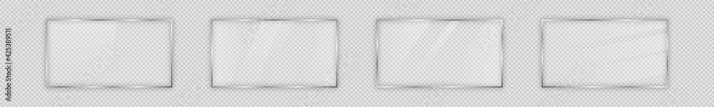 Glass plate in rectangular frame Glass plate in rectangular frame
