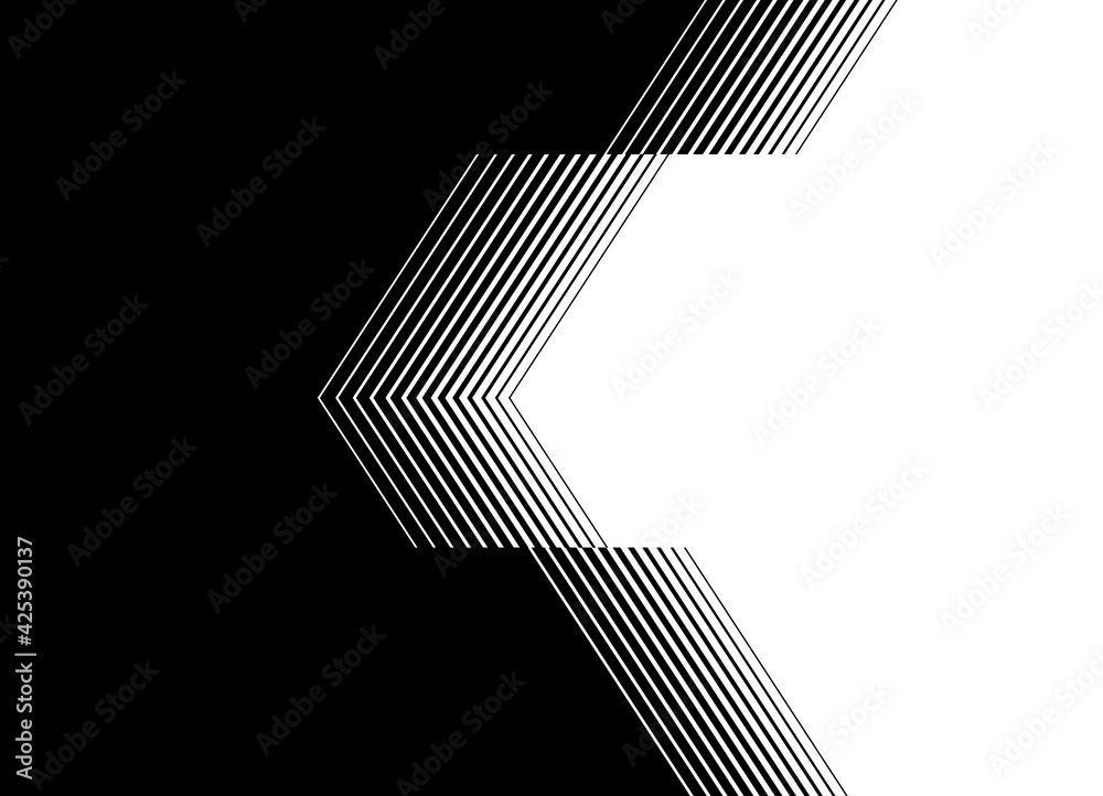 Smooth transition from black to white with thin straight broken lines