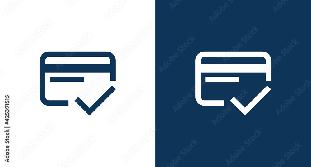 Credit card approved icon illustration isolated vector sign symbol Credit card approved icon illustration isolated vector sign symbol