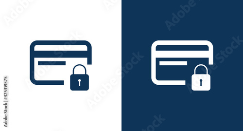 Credit card locking icon illustration isolated vector sign symbol