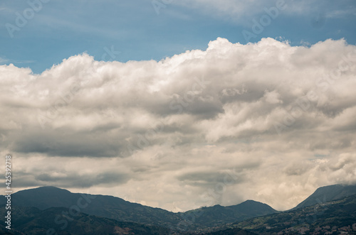 clouds over the mountains