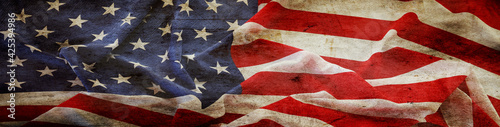 Принти на полотні Grunge American flag