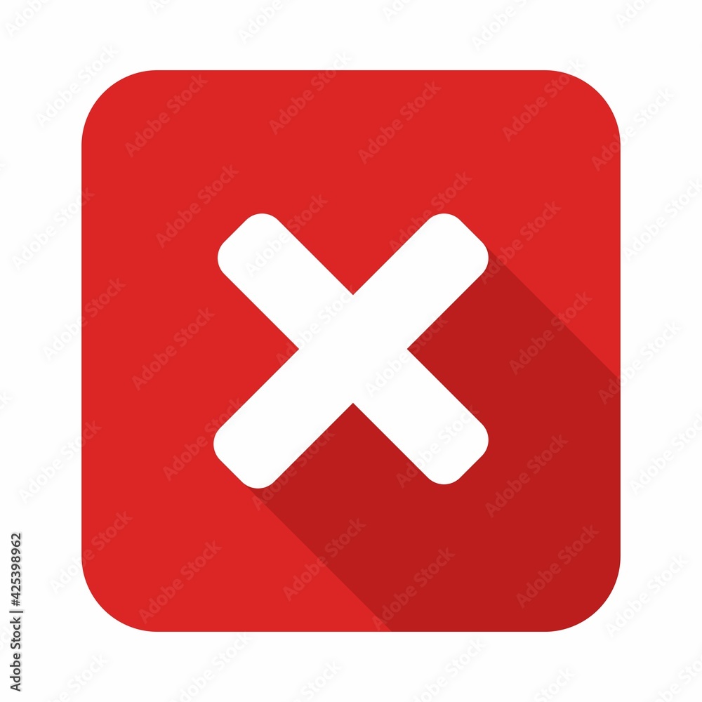Wrong marks, Cross marks, Rejected, Disapproved, No, False, Not Ok, Wrong Choices, Task Completion, Voting. - vector mark symbols in red. Isolated icon. Wrong marks, Cross marks, Rejected, Disapproved, No, False, Not Ok, Wrong Choices, Task Completion, Voting. - vector mark symbols in red. Isolated icon.