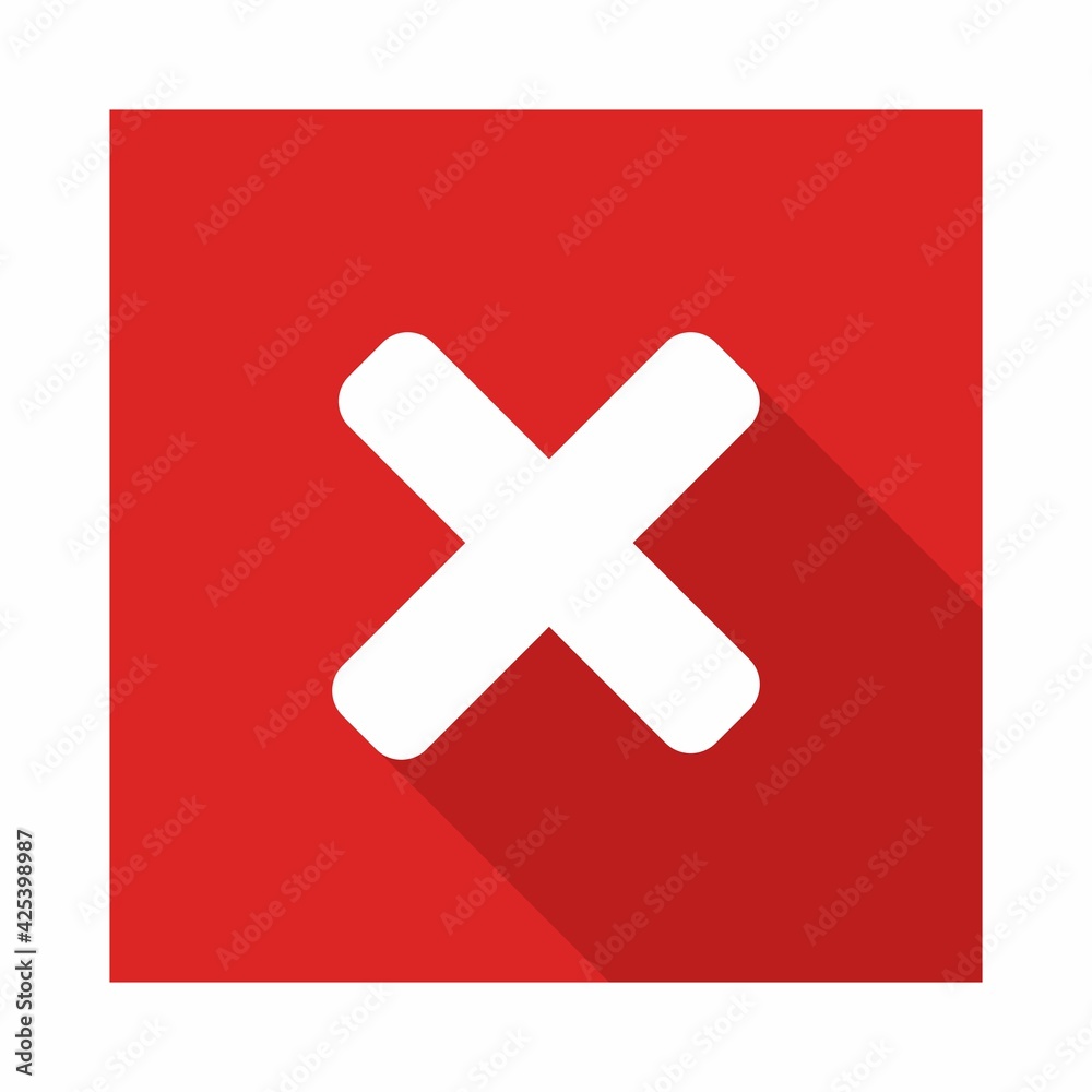 Obraz premium Wrong marks, Cross marks, Rejected, Disapproved, No, False, Not Ok, Wrong Choices, Task Completion, Voting. - vector mark symbols in red. Isolated icon.