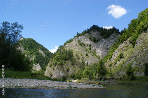 Dunajec Poland, beautiful mountain river scenery