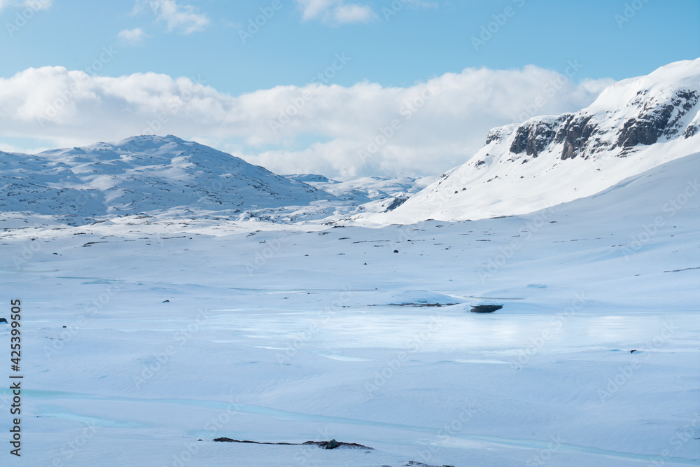Haukelifjell, high mountains in the southern part of Hardangervidda National Park between Vinje and Røldal in southern Norway, Scandinavia