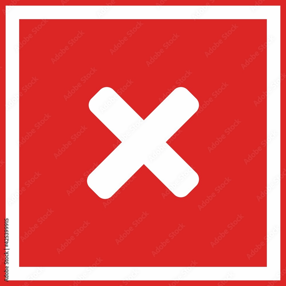 Wrong marks, Cross marks, Rejected, Disapproved, No, False, Not Ok, Wrong Choices, Task Completion, Voting. - vector mark symbols in red. Isolated icon. Wrong marks, Cross marks, Rejected, Disapproved, No, False, Not Ok, Wrong Choices, Task Completion, Voting. - vector mark symbols in red. Isolated icon.