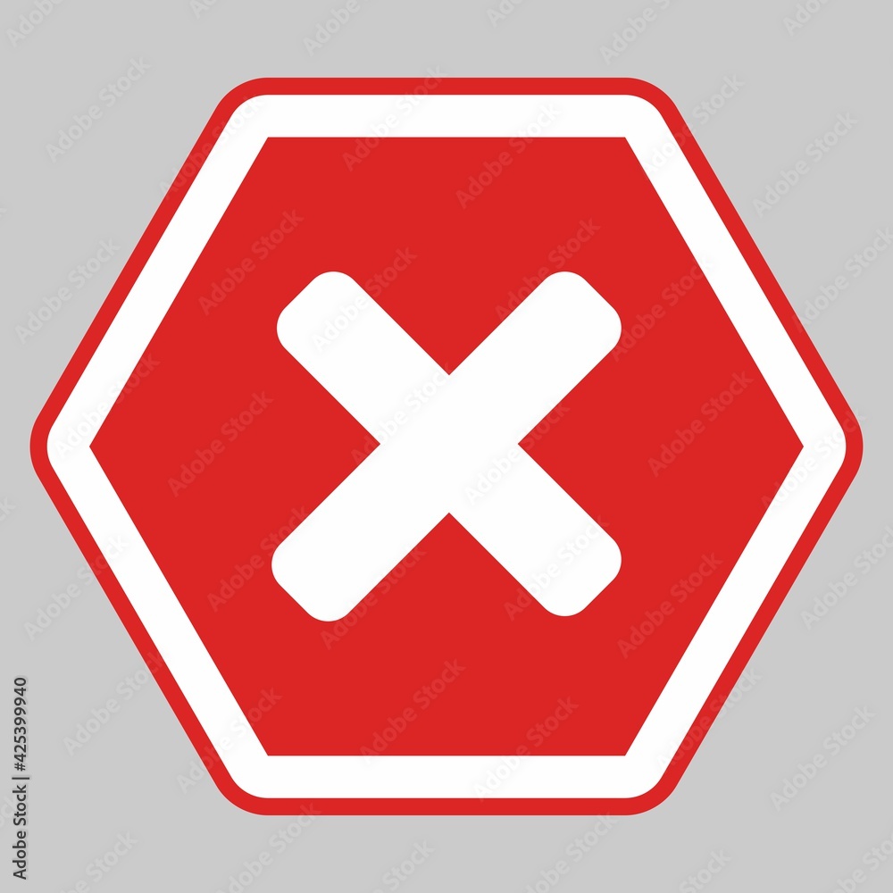 Obraz premium Wrong marks, Cross marks, Rejected, Disapproved, No, False, Not Ok, Wrong Choices, Task Completion, Voting. - vector mark symbols in red. Isolated icon.
