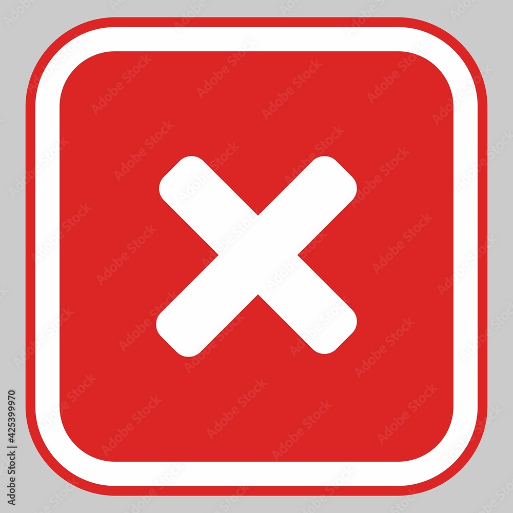 Wrong marks, Cross marks, Rejected, Disapproved, No, False, Not Ok, Wrong Choices, Task Completion, Voting. - vector mark symbols in red. Isolated icon. Wrong marks, Cross marks, Rejected, Disapproved, No, False, Not Ok, Wrong Choices, Task Completion, Voting. - vector mark symbols in red. Isolated icon.