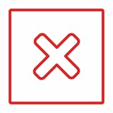 Wrong marks, Cross marks, Rejected, Disapproved, No, False, Not Ok, Wrong Choices, Task Completion, Voting. - vector mark symbols in red. Isolated icon.