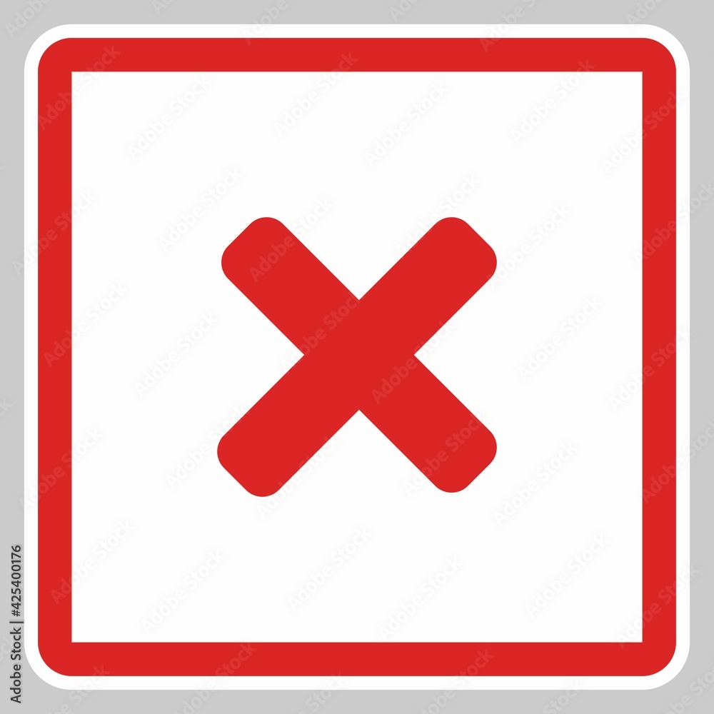 Wrong marks, Cross marks, Rejected, Disapproved, No, False, Not Ok, Wrong Choices, Task Completion, Voting. - vector mark symbols in red. Isolated icon. Wrong marks, Cross marks, Rejected, Disapproved, No, False, Not Ok, Wrong Choices, Task Completion, Voting. - vector mark symbols in red. Isolated icon.