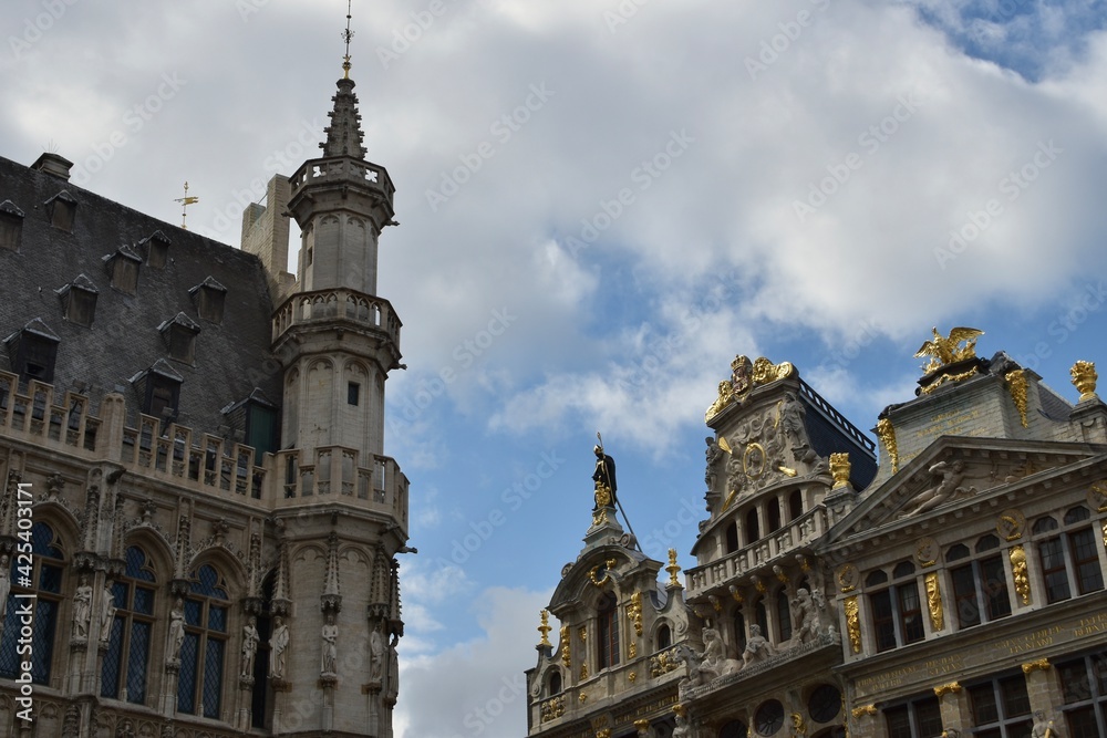 Beautiful buildings at Grand Place in Brussels