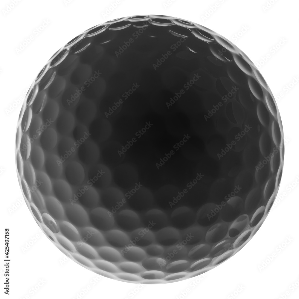 Golf ball isolated on white background, full depth of field, clipping path Golf ball isolated on white background, full depth of field, clipping path