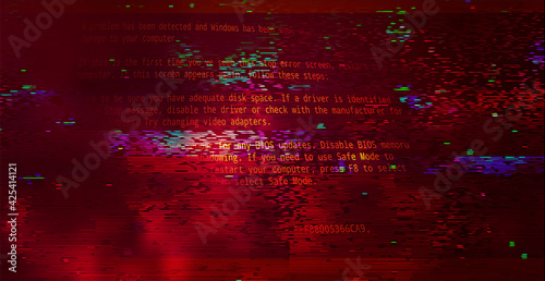 Abstract Technology Binary Code Dark Red Background