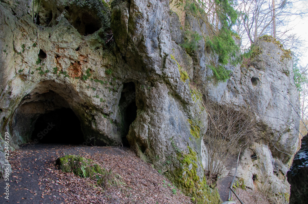 Grotte Neideck near the ruins of Neideck Castle in Franconian Switzerland, Germany