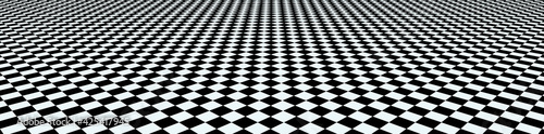 Horizontal banner. Abstract 3d black and white illusions. Pattern or background with perspective effect