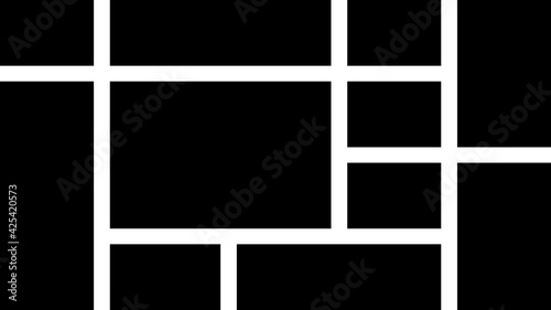 Photo collage templates frames for photos and pictures. Collage template. Collage frames for photo. Vector collage.