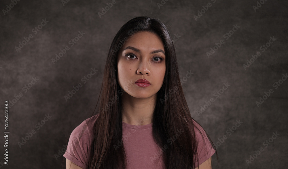 Photo of a pretty Asian woman - studio photography
