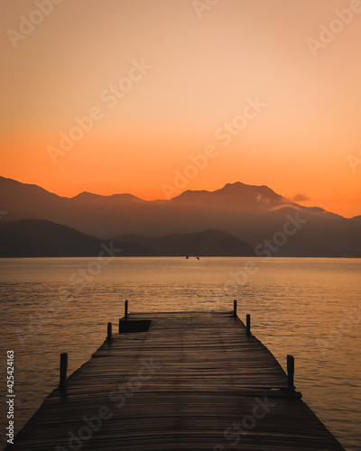 sunset on the pier 