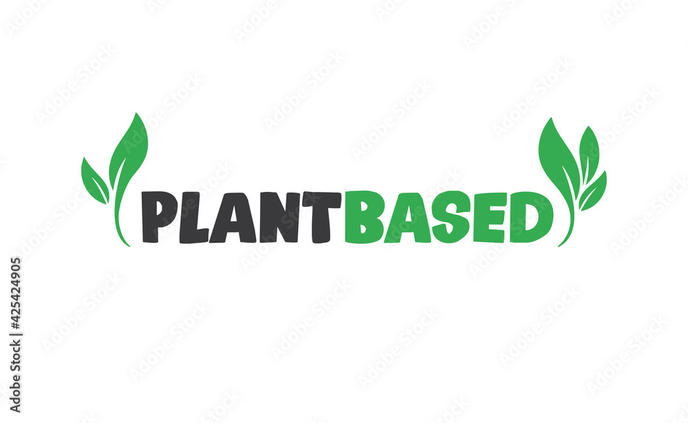 Plant based emblem design. Vegan, veggie, vegetarian food representation. Plant based emblem design. Vegan, veggie, vegetarian food representation.