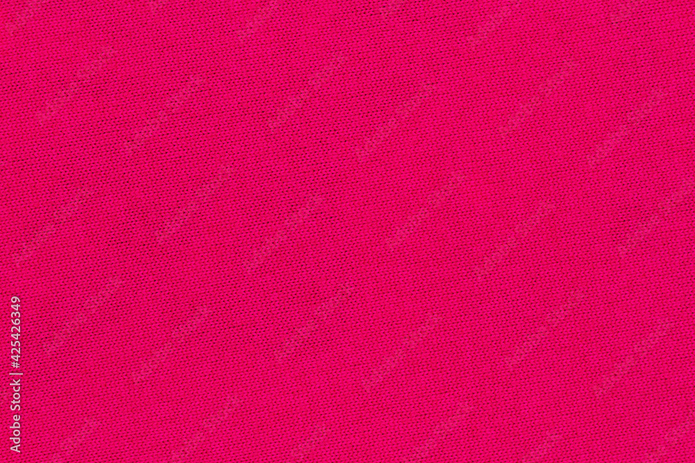 Fototapeta premium Bright pink knit textured weave material background