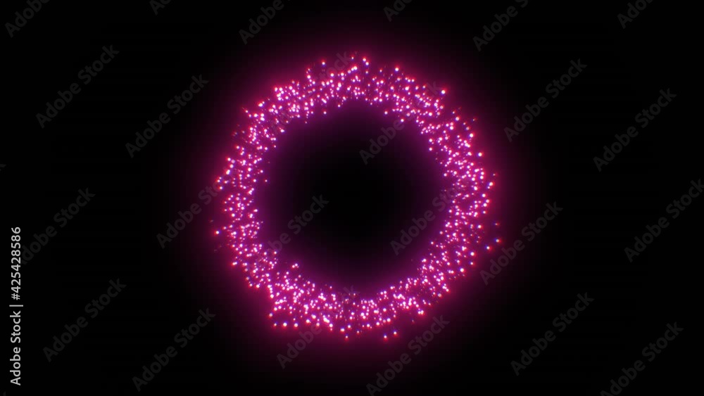 Shapes Background Glitter Pink Glamour Festive Circle, Glowing Ring Of Twinkling Particles Shapes Background Glitter Pink Glamour Festive Circle, Glowing Ring Of Twinkling Particles