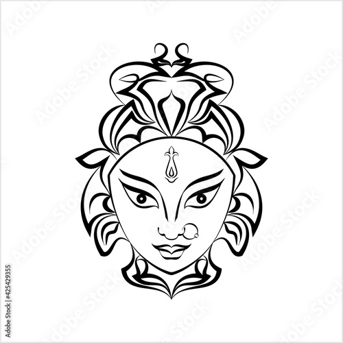 Wallpaper Mural Durga Calligraphic Goddess Of Power, Divine Mother Of The Universe Torontodigital.ca