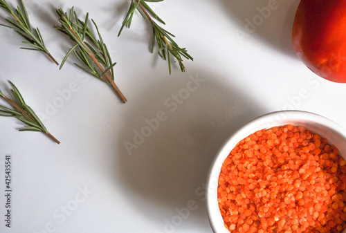 Preparación de lentejas rojas