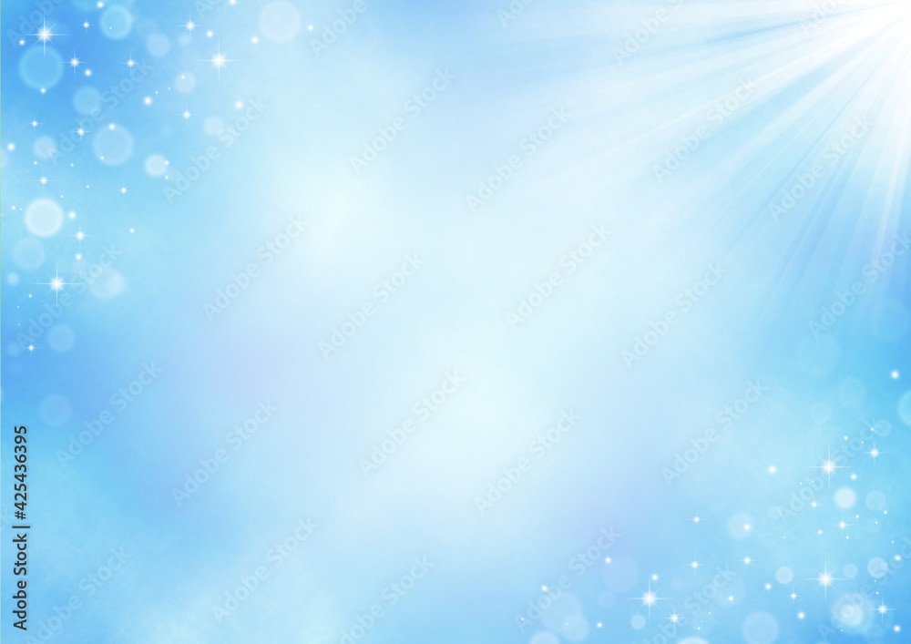 水の輝きと日差し 夏のイメージ 背景イラスト素材 青 Stock Illustration Adobe Stock