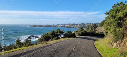 Mendocino, California midday inland coastal area the headlands