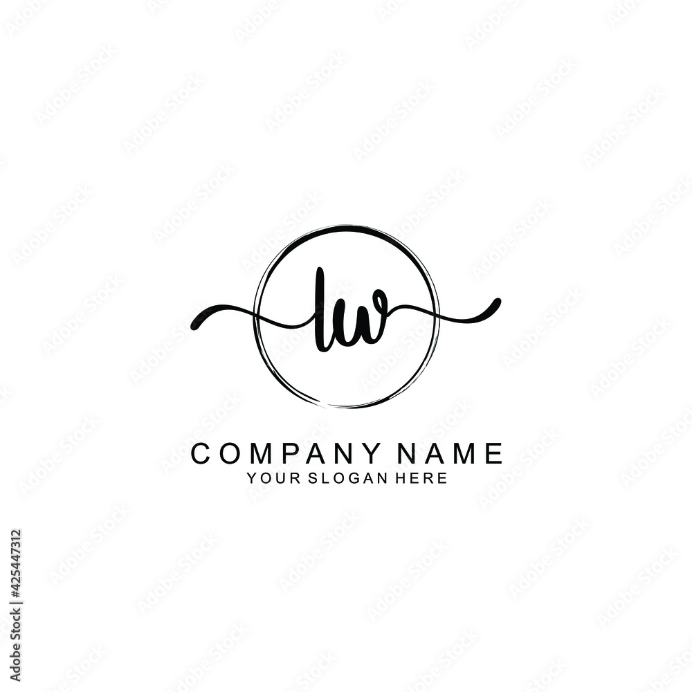 LW Initials handwritten minimalistic logo template vector
LW Initials handwritten minimalistic logo template vector