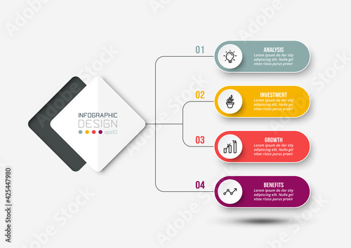 Business or marketing diagram infographic template.