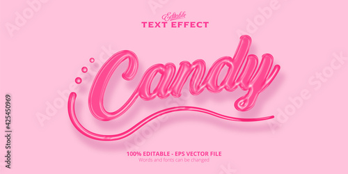 Candy text sweet style editable text effect