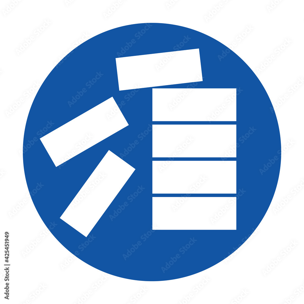 Mandatory symbols Safe stacking of materials Vector illustration Mandatory symbols Safe stacking of materials Vector illustration