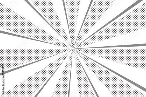 水玉ドットと放射線パステル背景　Radial abstract background ray with polka dot