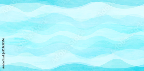 海　波　和紙　背景