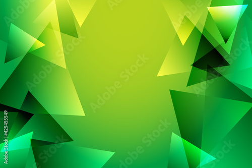 三角背景　abstract tryangle on light green background