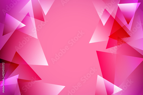 三角背景　abstract tryangle on light pink background