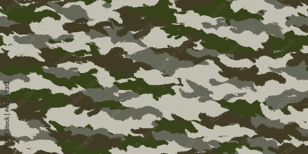 Camouflage background. Seamless pattern.Vector. 迷彩パターン