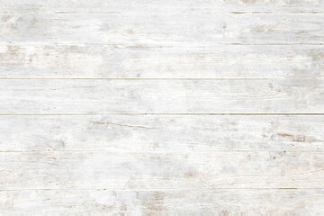 Weathered white painted wooden wall. Vintage white wood plank background. Old white wooden wall.